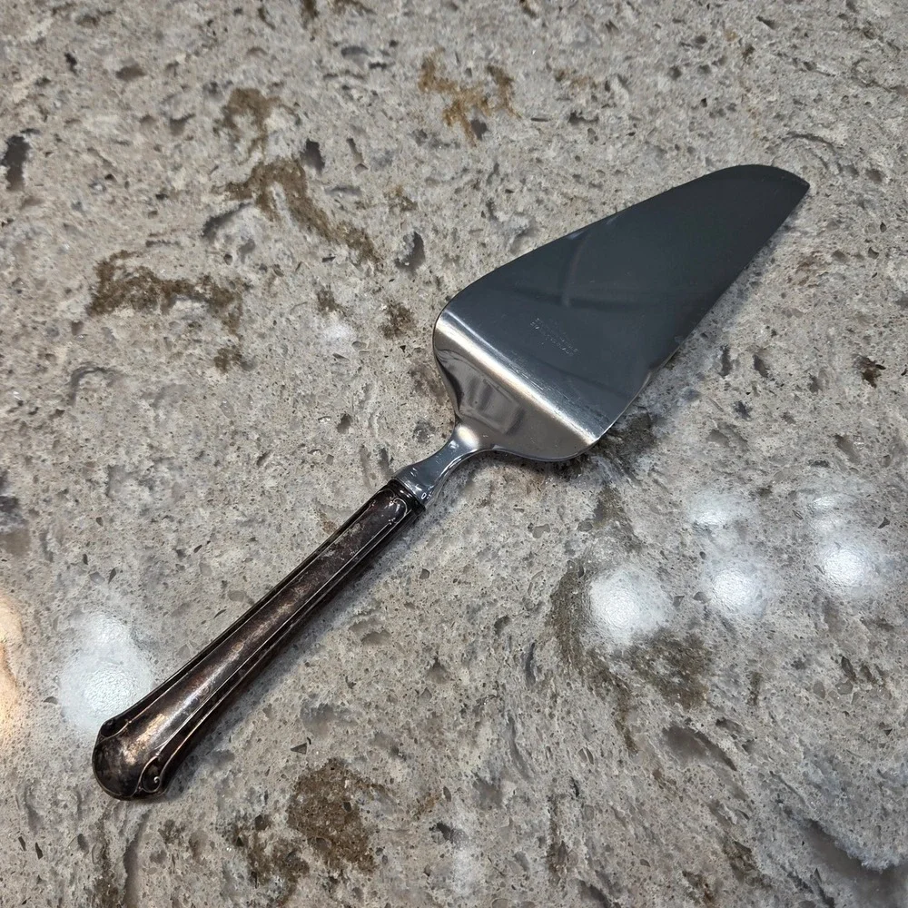 Towle Sterling Silver Handle Cake Pie Server Stainless‎ Blade Vintage Ornate
